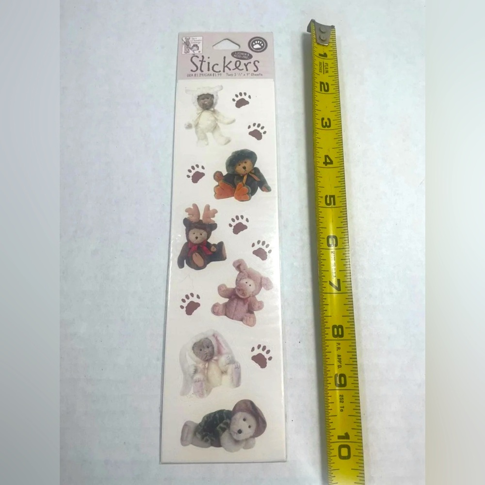 RARE Vintage VHTF Boyds Bears Mini Bears 2 Sticker Sheet